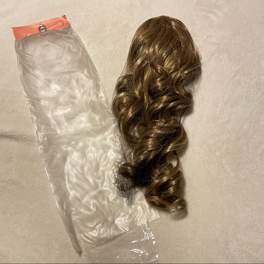 20 inch long Clip on curly ponytail extension